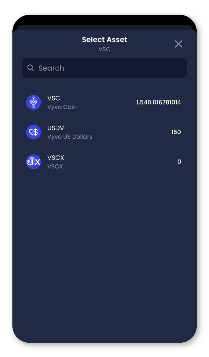 How can I transfer USDV or VSC or VSCx from my inPersona Wallet to another  Wallet? – InPersona